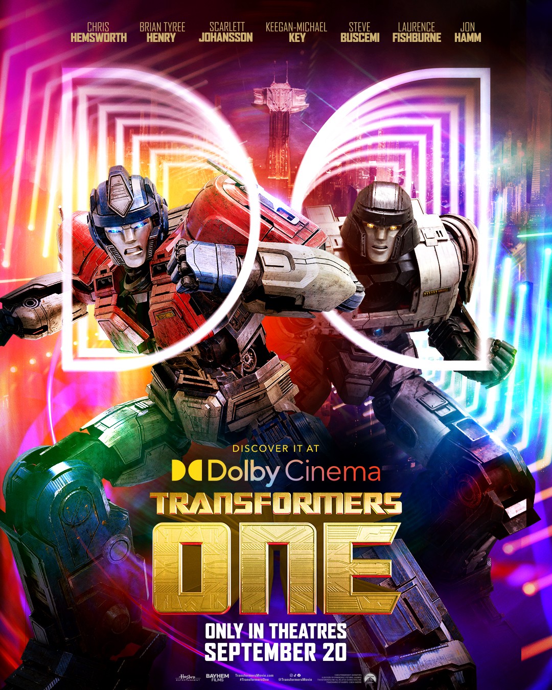 Transformers News: Dolby Cinema reveals their Transformers One poster plus link to buy tickets for their locations