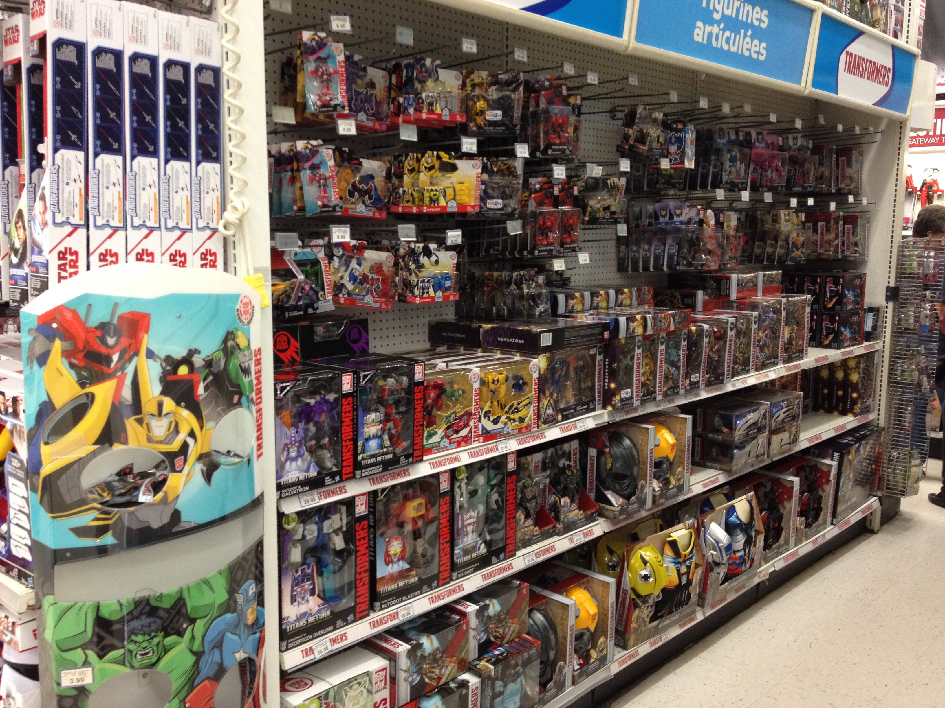 Fall Restock in Full Swing at Toysrus Canada with Entire Aisle Dedicated to Transformers