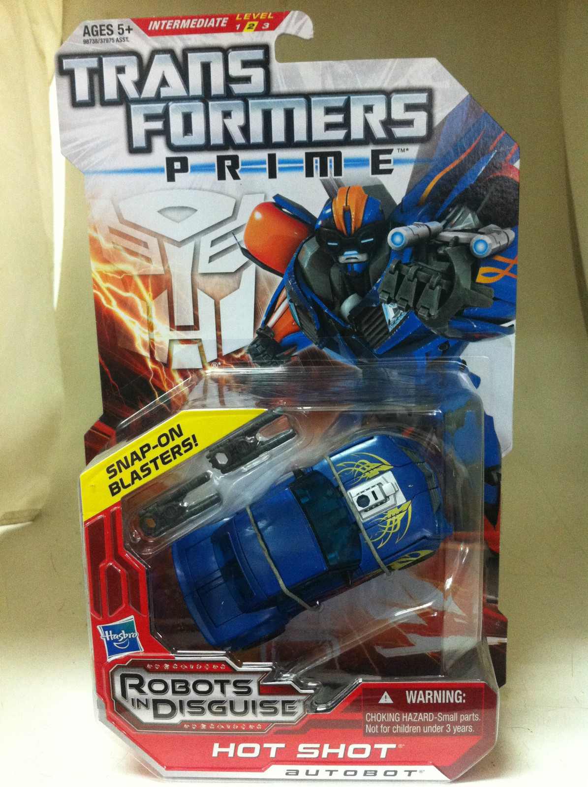 Transformers Prime "Robots in Disguise" Deluxe Hot Shot, Knock Out, & Vehicon In-Package and Bios