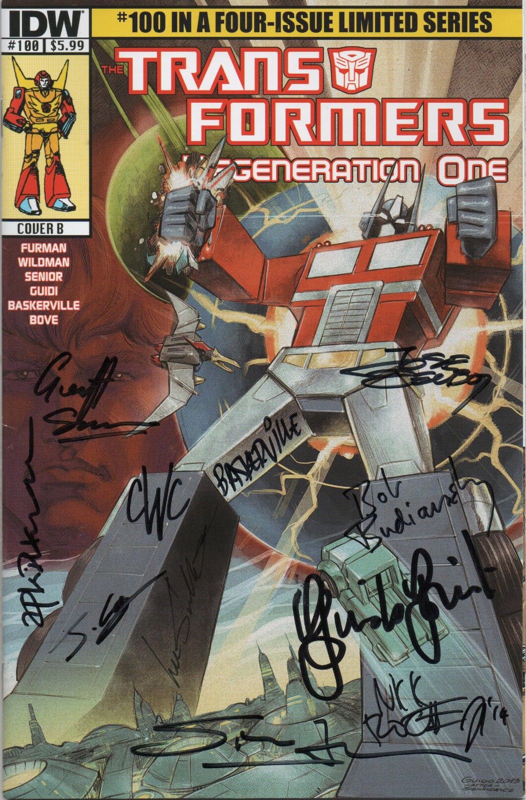 Charity Auction - Transformers: ReGeneration One #100 Multiple Signatures via Andrew Wildman