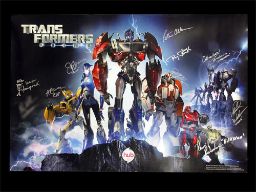 Limited Edition Cast Autographed Transformers Prime Poster Charity Auction