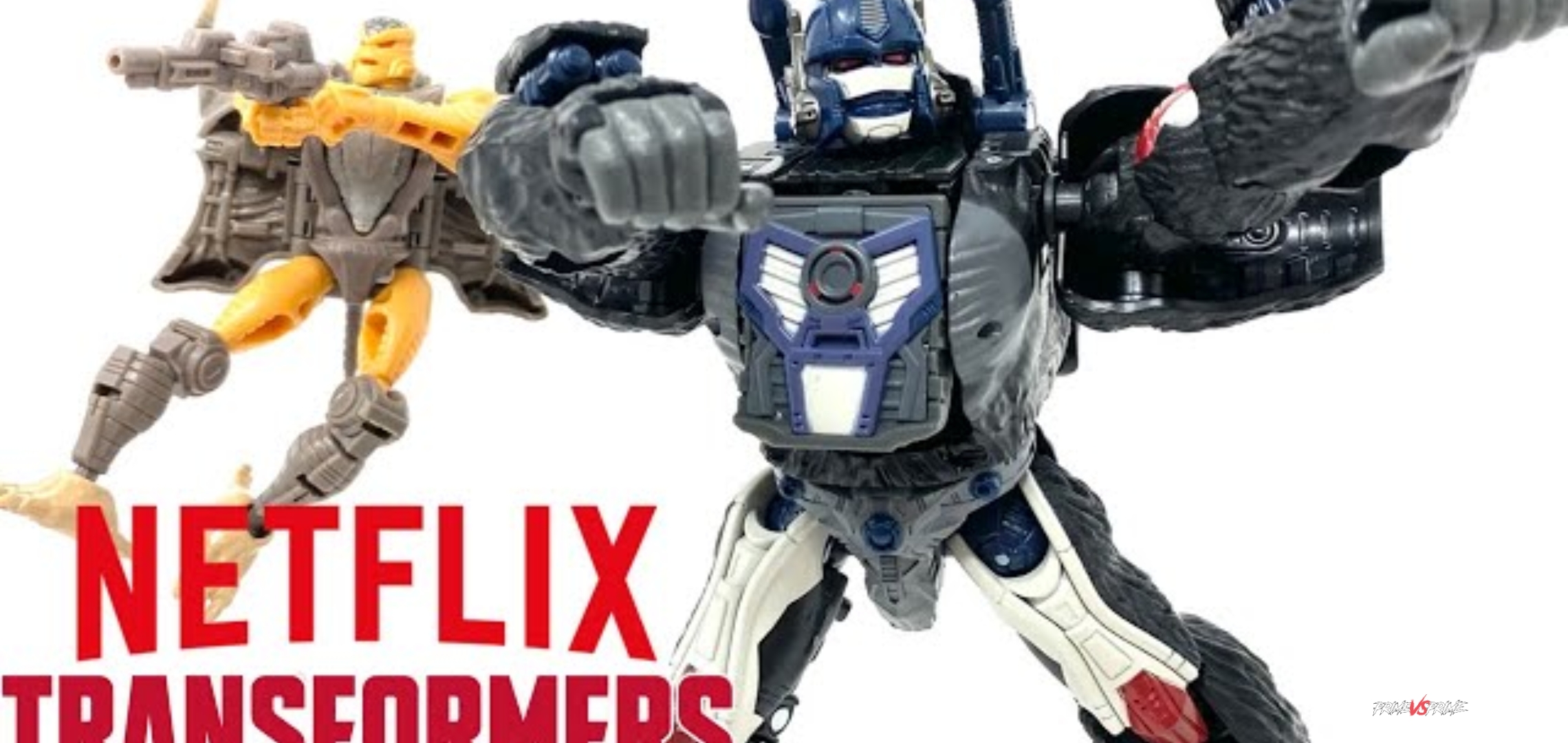 New Video Review of Netflix Transformers War for Cybertron Voyager Class Optimus Primal and Rattrap