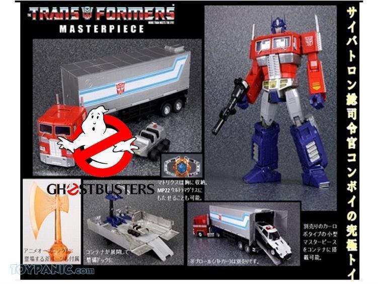 Potential Ghostbusters and MP-10 Optimus Prime Crossover Figure, Encore Graphy, Noise, and Frenzy