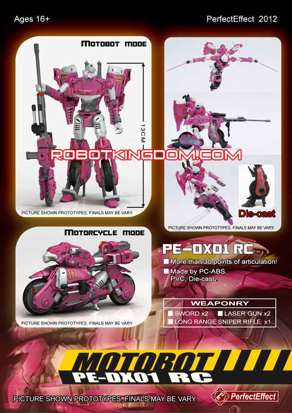 PerfectEffect Motobot PE-DX-01 RC and PE-DX-01 RC Battle Version Available for Pre-Order at Robotkingdom