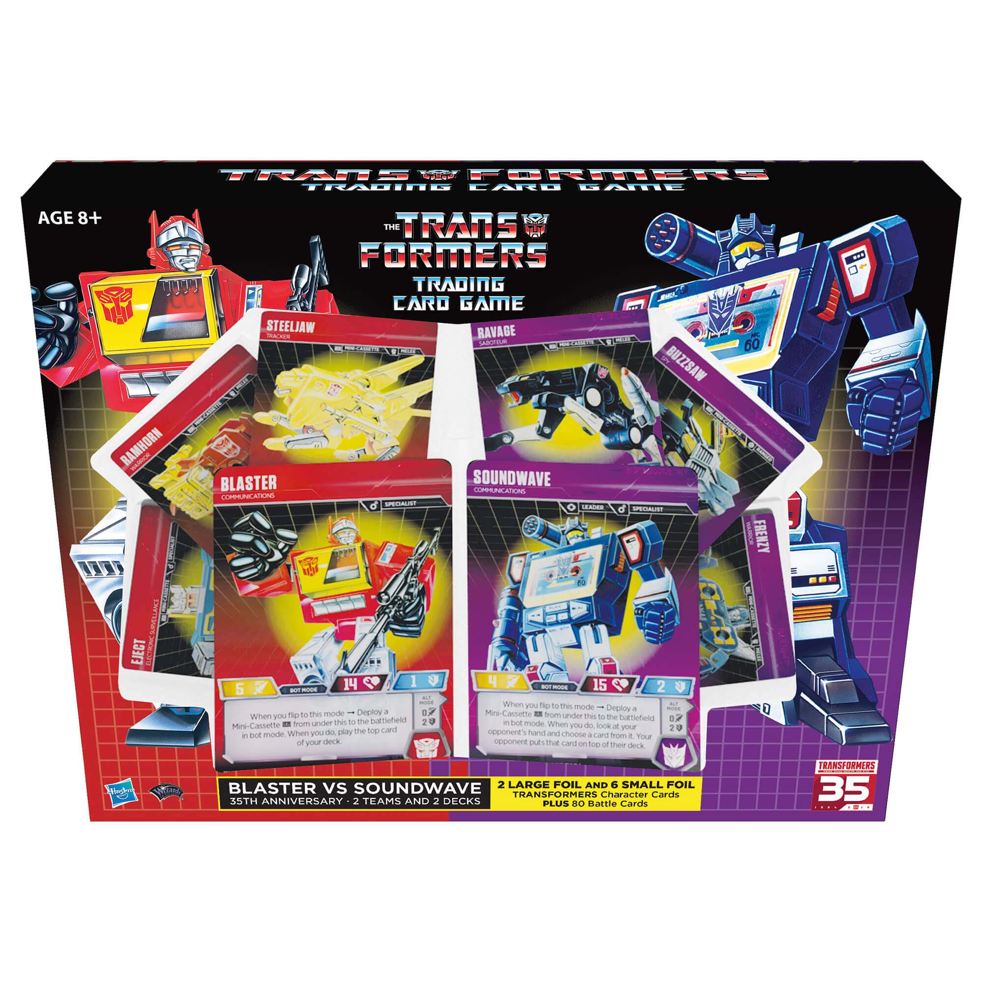 Transformers Trading Card Game SDCC Exclusive Blaster and Soundwave Sets