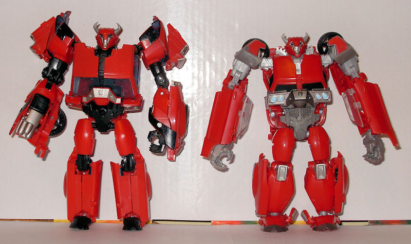 Transformers Prime Cliffjumper "First Edition" vs. "Robots in Disguise" Pictorial Review