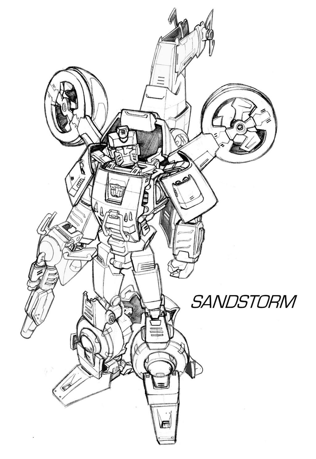 Hasbro Generations IDW Sandstorm Nick Roche Concept Art