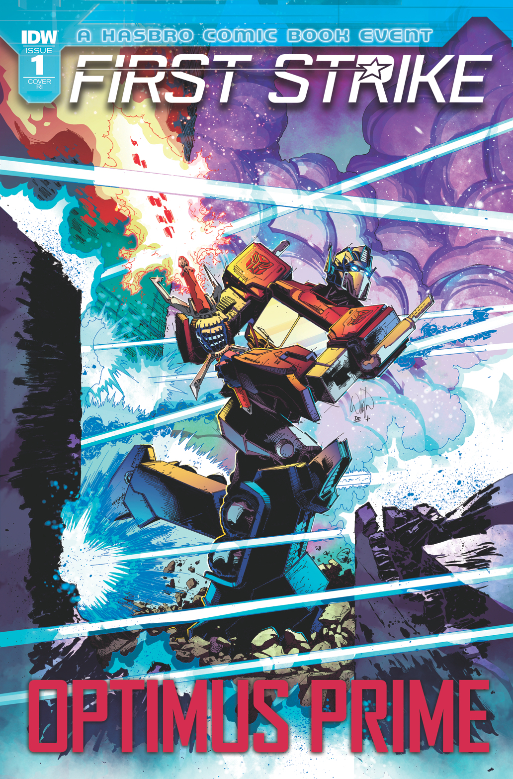 Variant Incentive Cover for IDW First Strike Optimus Prime One Shot