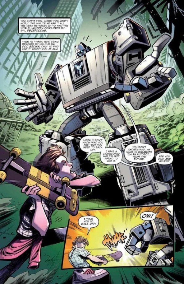 Back to the Future x Transformers 2 Five Page Preview