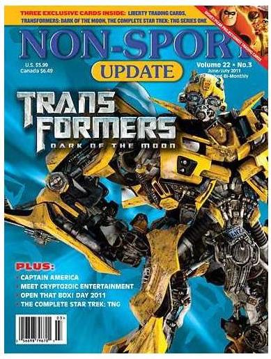 EnterPLAY Transformers DOTM Trading Cards Featured in the Current Issue of Non-Sports Update