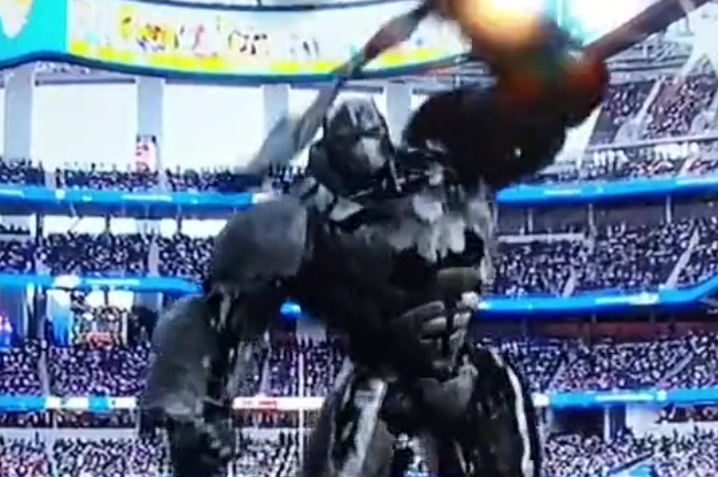 ROTB Optimus Primal and Optimus Prime Make Cameo Appearances During Yesterday's NFL Game
