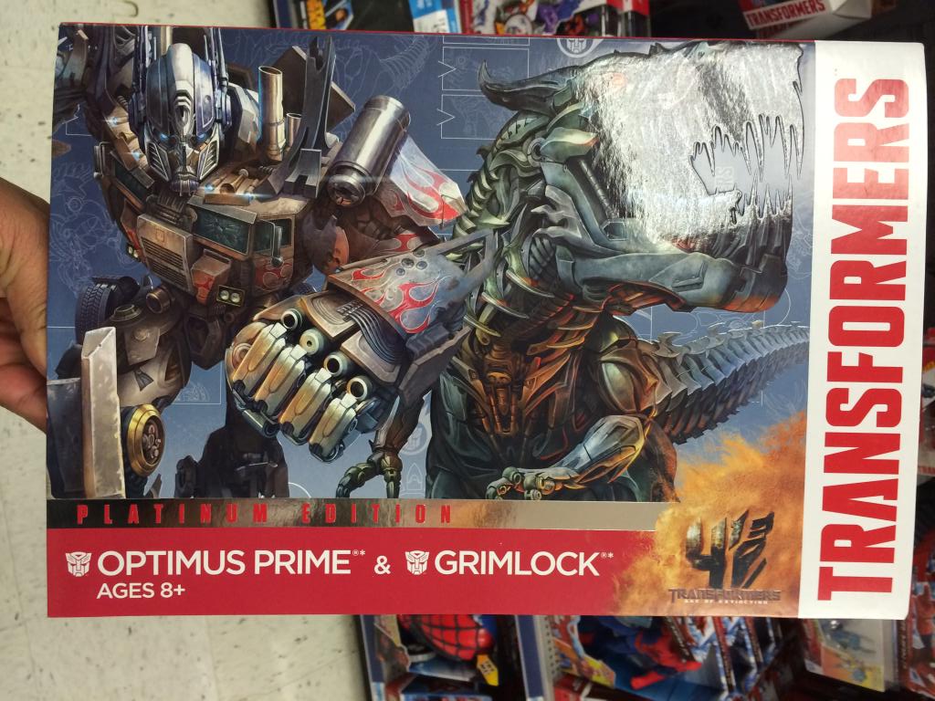 Transformers Age of Extinction Platinum Edition Optimus Prime and Grimlock Set at US Retail