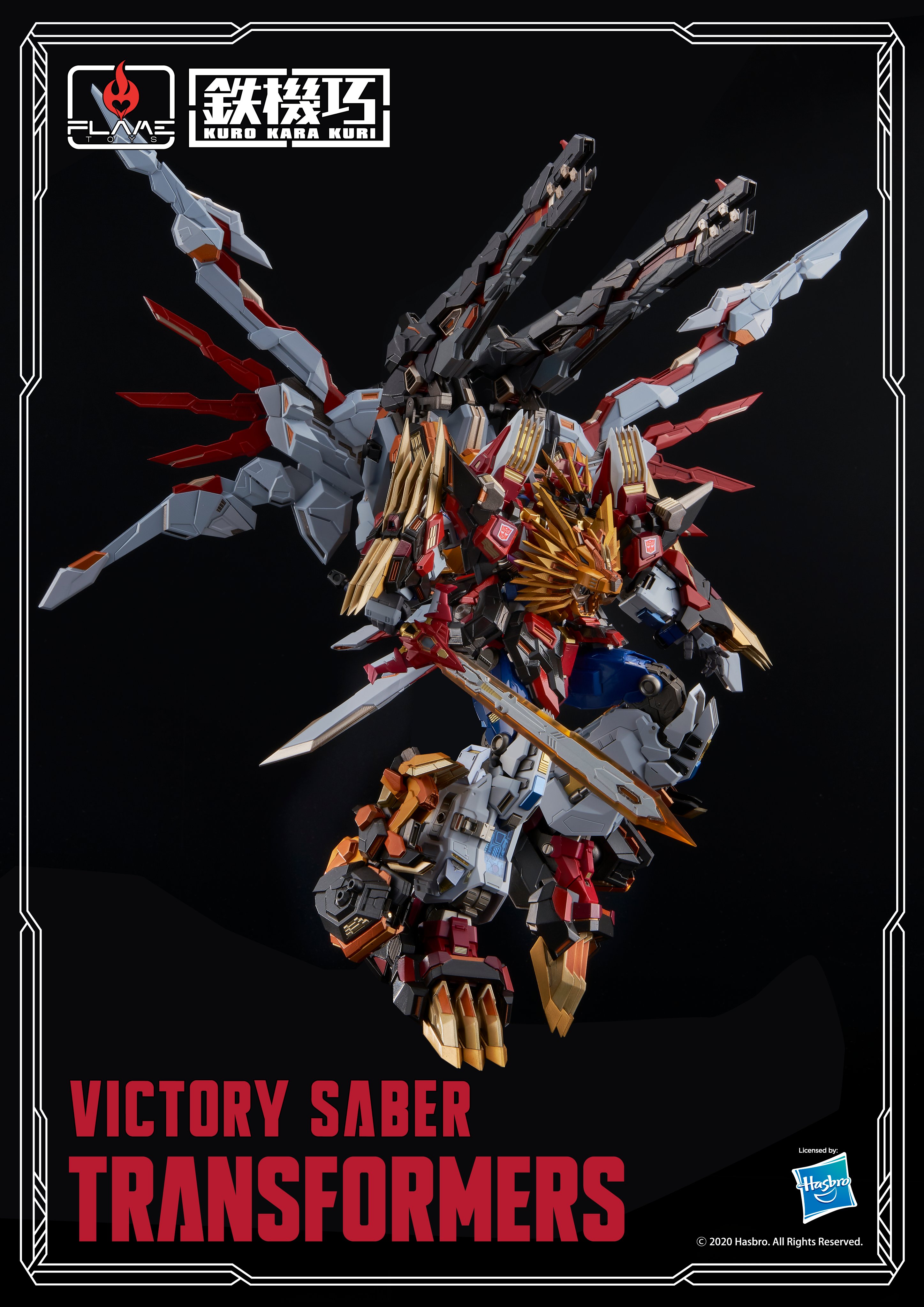 Flame Toys Announce Kuro Kara Kuri Jazz and God Power Jet Armour, Full Colour Victory Saber