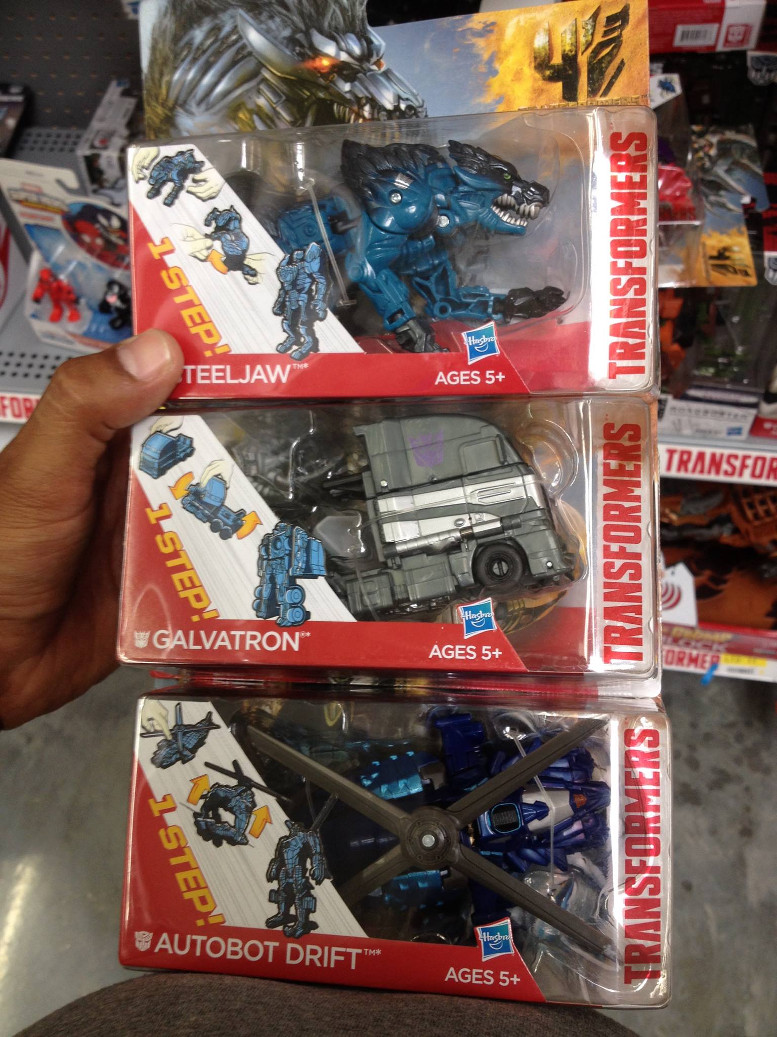 Galvatron, Drift And Steeljaw One-Steps Found At Retail