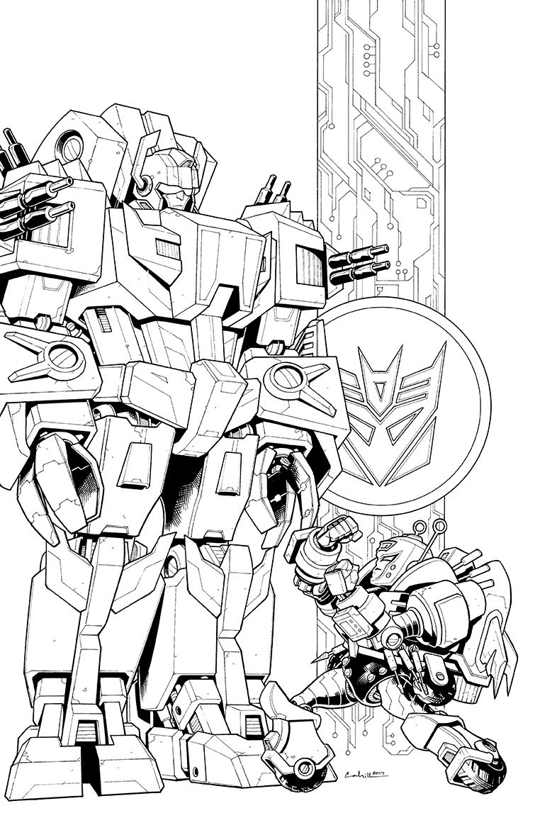 IDW Transformers: Lost Light #15 RI Cover Line Art Tweeted