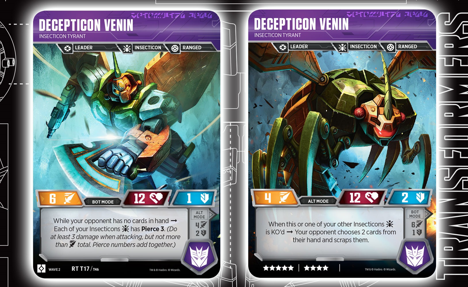 Deluxe Insecticon Venin Revealed For Transformers Trading Card Game And More.