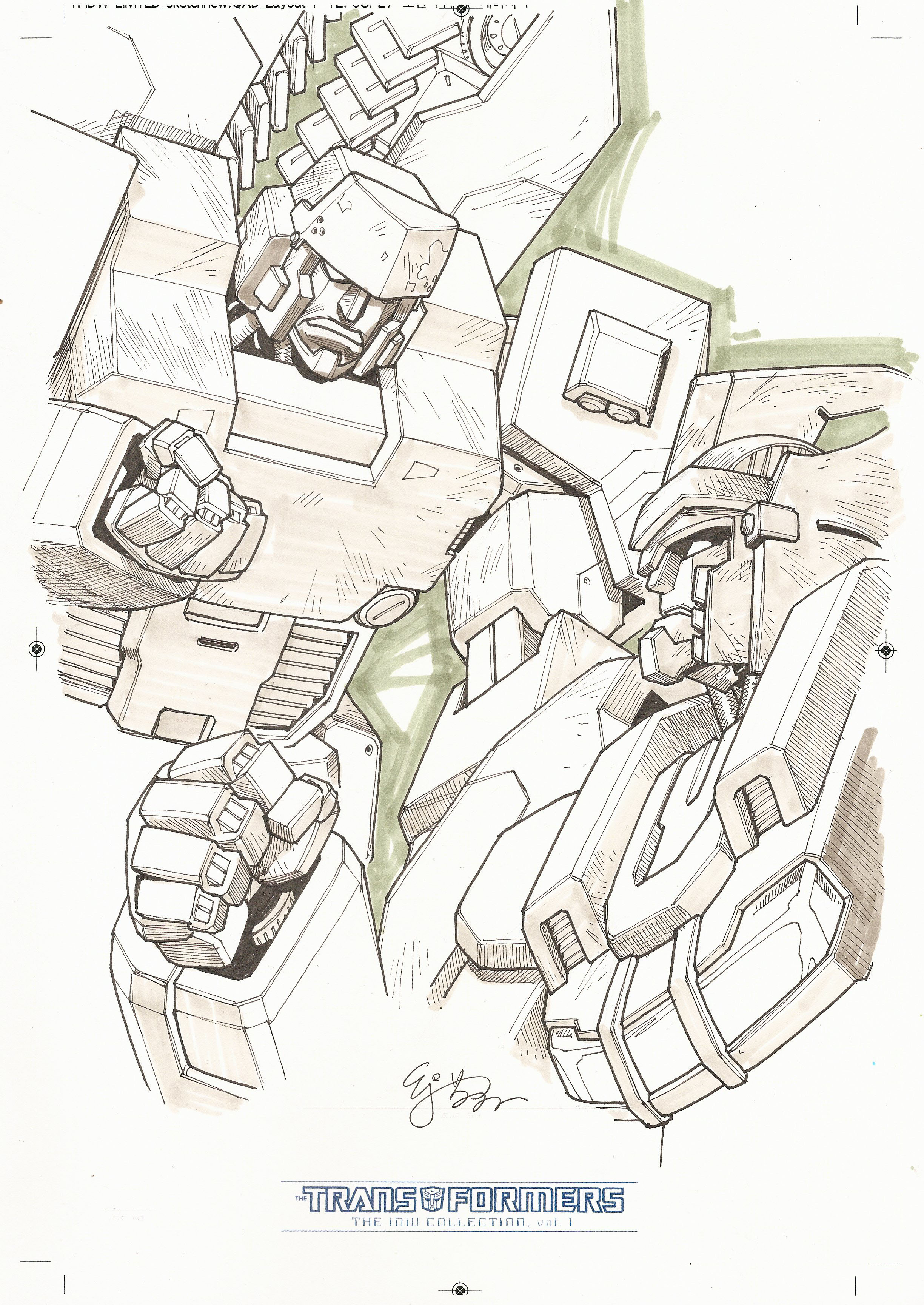 Transformers IDW Collection Vol. 1 Releases This Week - EJ Su Sketch Preview and Tier Details