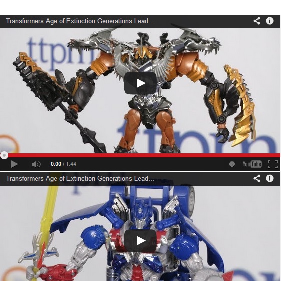 AoE Leader Class Grimlock And Optimus Mini Video Reviews