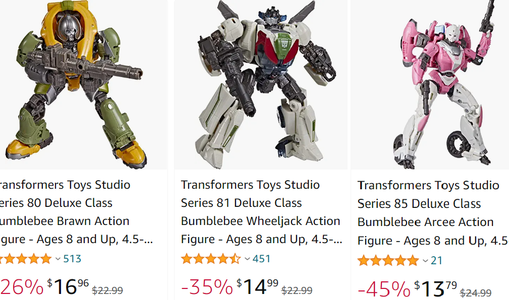 Amazon has some Crazy Deals on the Studio Series Bumblebee Movie Toys