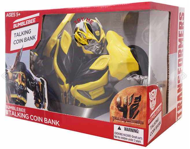 Calibre Toys Transformers: Age of Extinction Bumblebee and Optimus Prime Talking Coin Bank Voice Clips