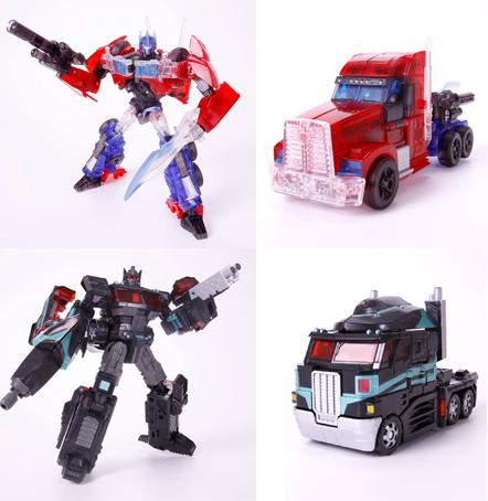 Tokyo Toy Show 2012 Exclusives: translucent TF Prime FE Optimus + black United Optimus Prime