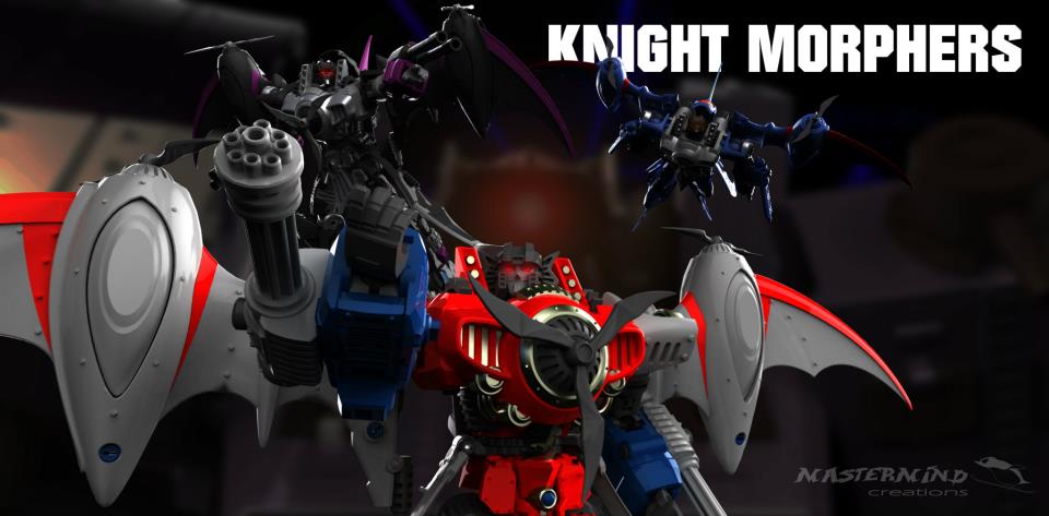 MasterMind Creations Promo Shots for KM-05 Air Screech, KM-06 Warper, KM-07 Stormer, and Reformatted Prominion