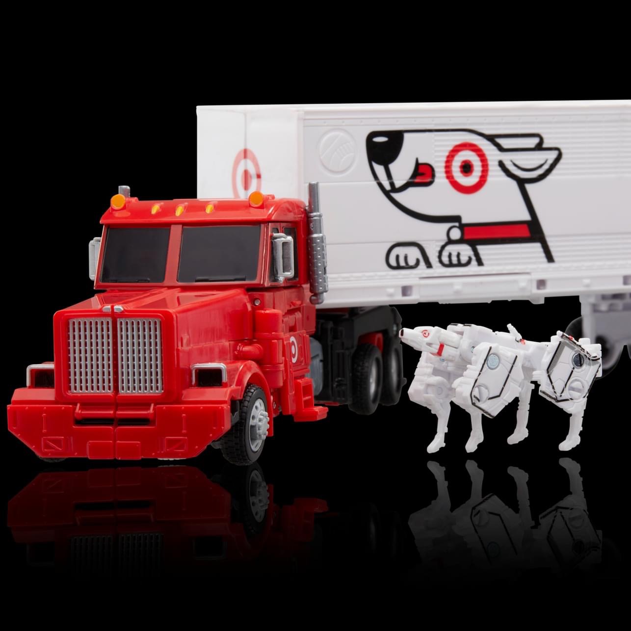 Images of Target Optimus Prime and Bullseye the Dog