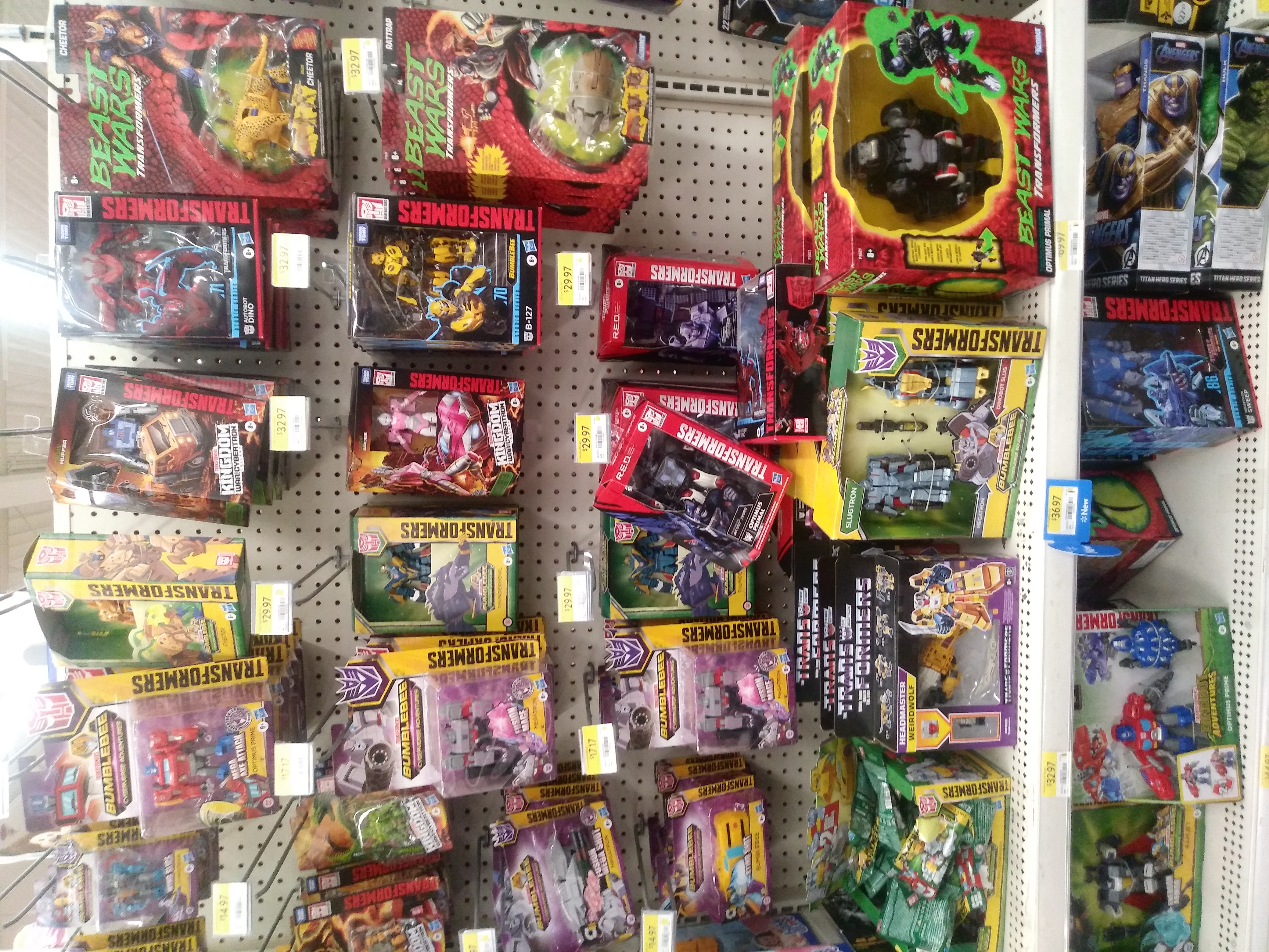Transformers RED Reformatting Megatron and Optimus Primal out at American and Canadian Walmarts