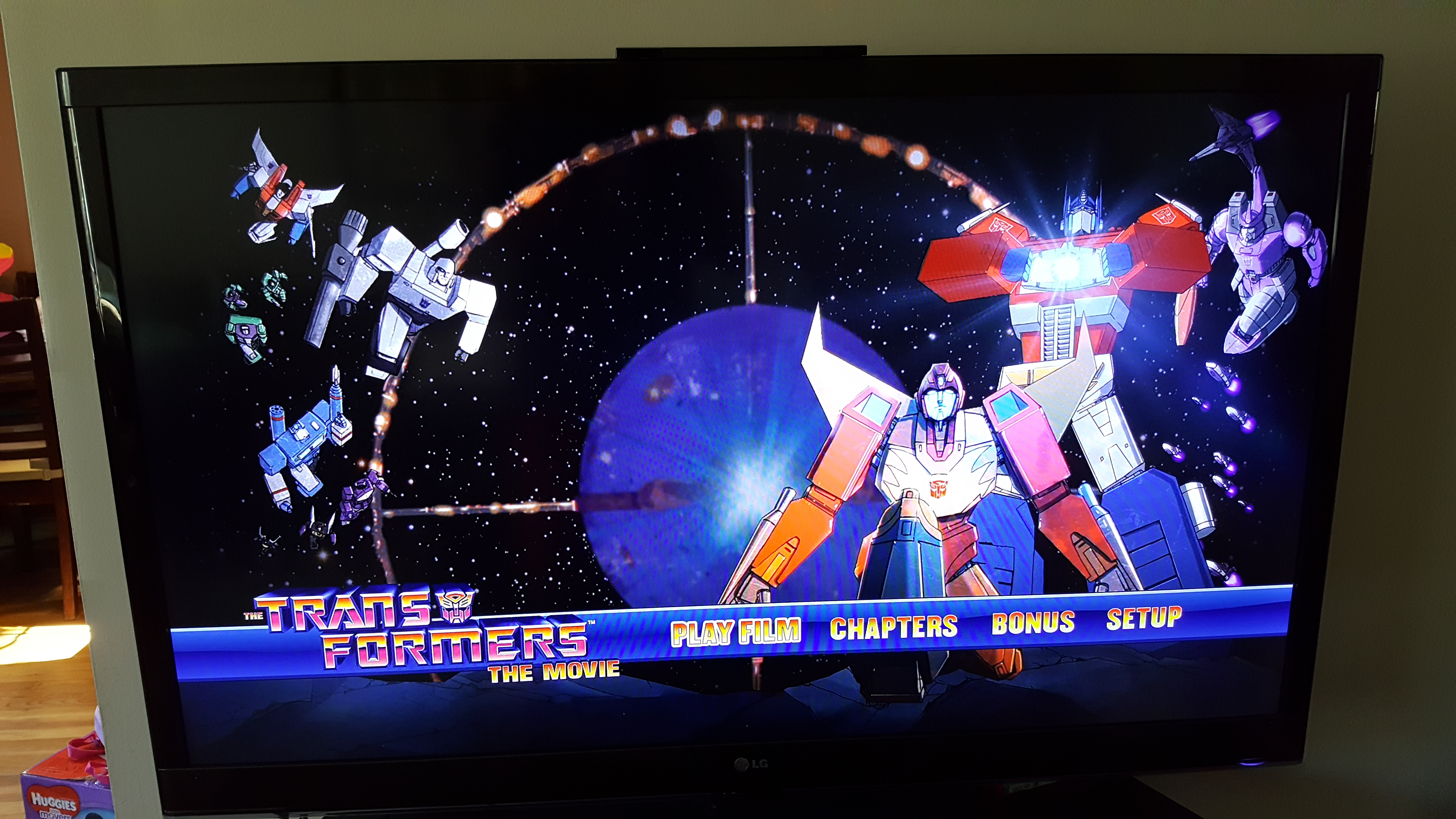 Menus and Bonus Features for Transformers: The Movie from Shout! Factory