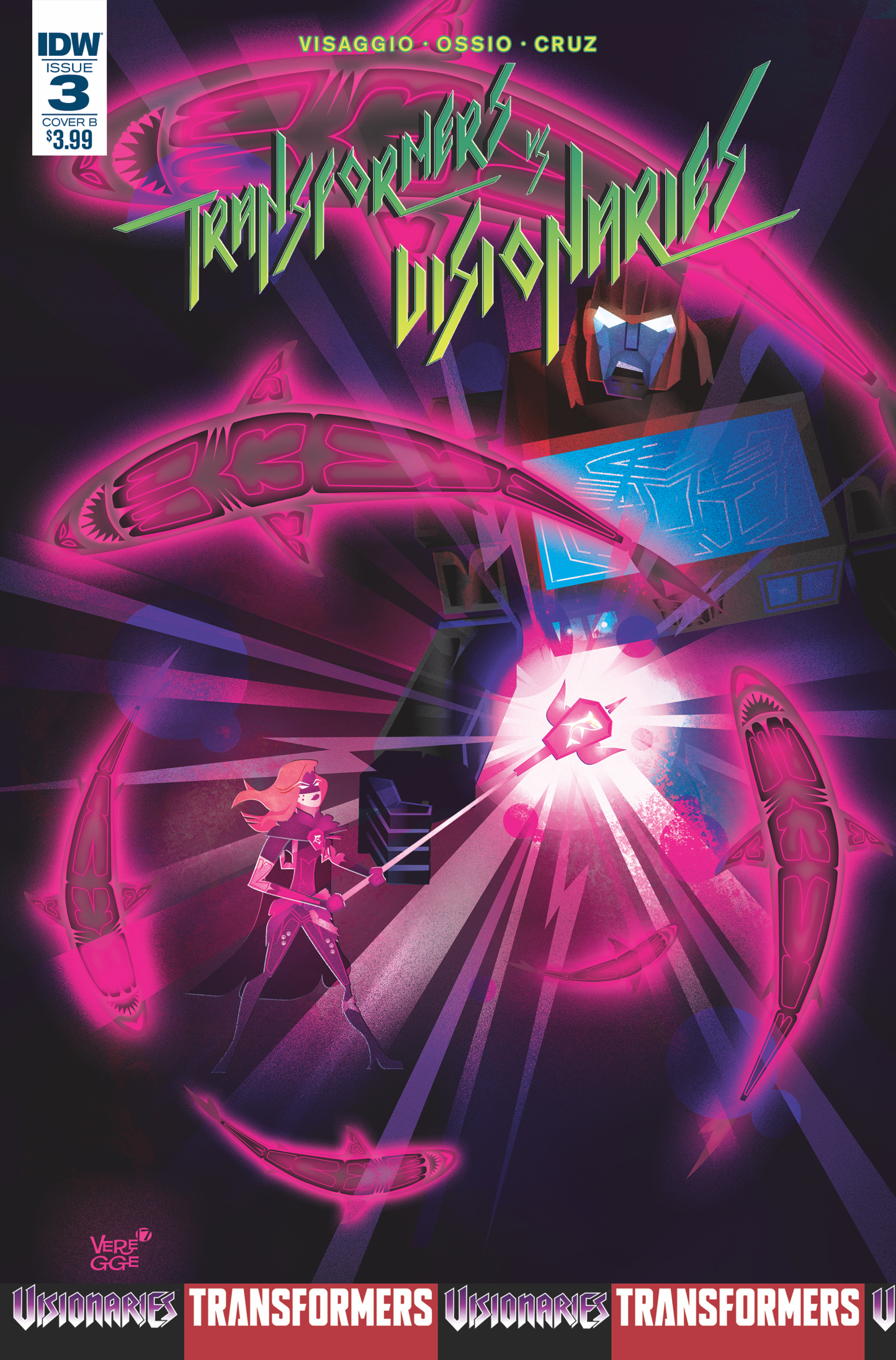 Variant Cover B for IDW Transformers vs Visionaries #3 by Jeffrey Veregge