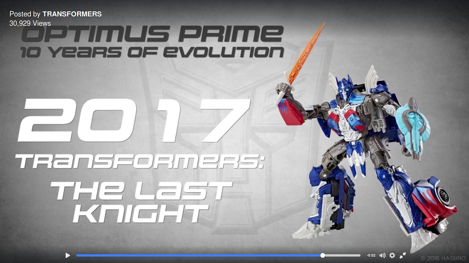 Evolution of Optimus Prime Toys clip, Featuring Transformers: The Last Knight Premier Edition