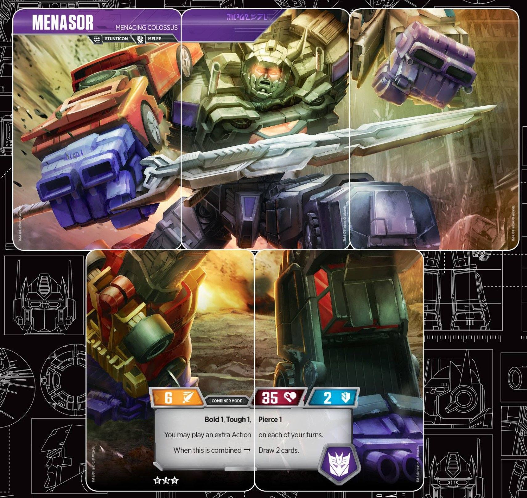 Menasor And Stunticons Revealed For Official Transformers Trading Card Game + Card Analysis
