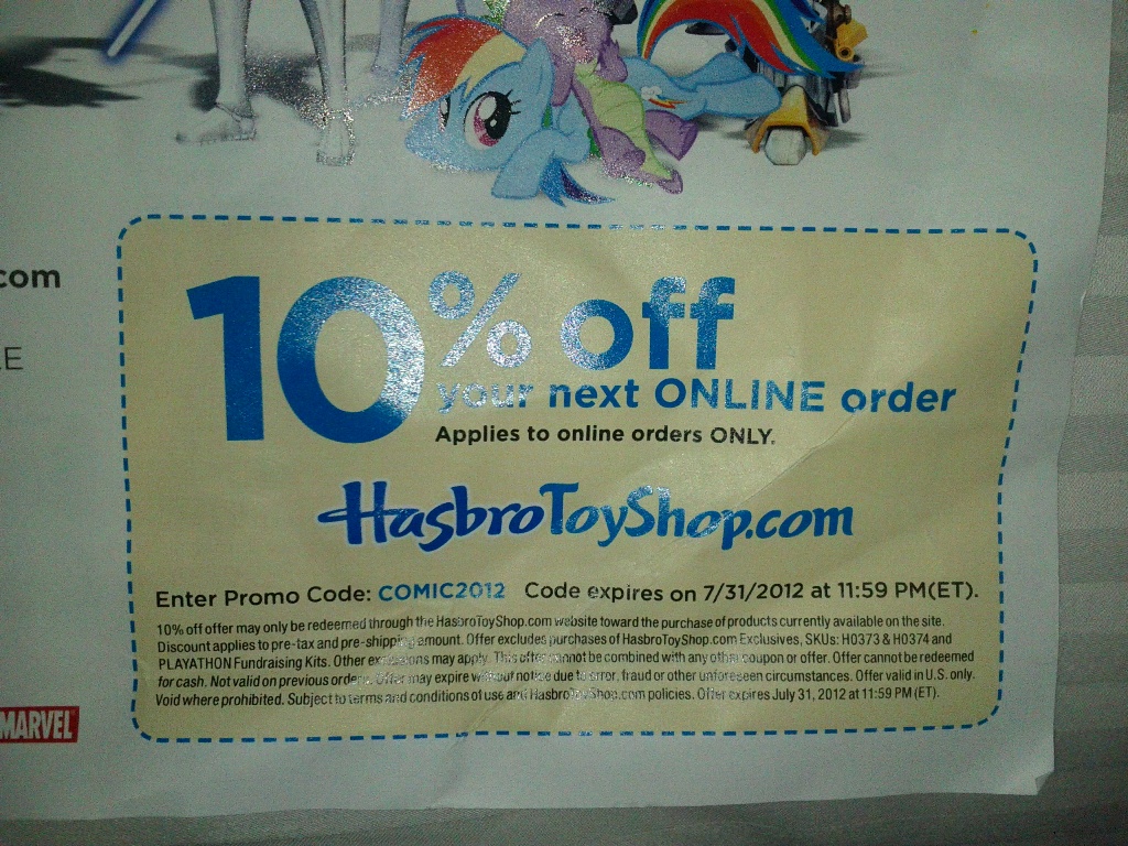 SDCC 2012 HTS Promo Code: 10% Off