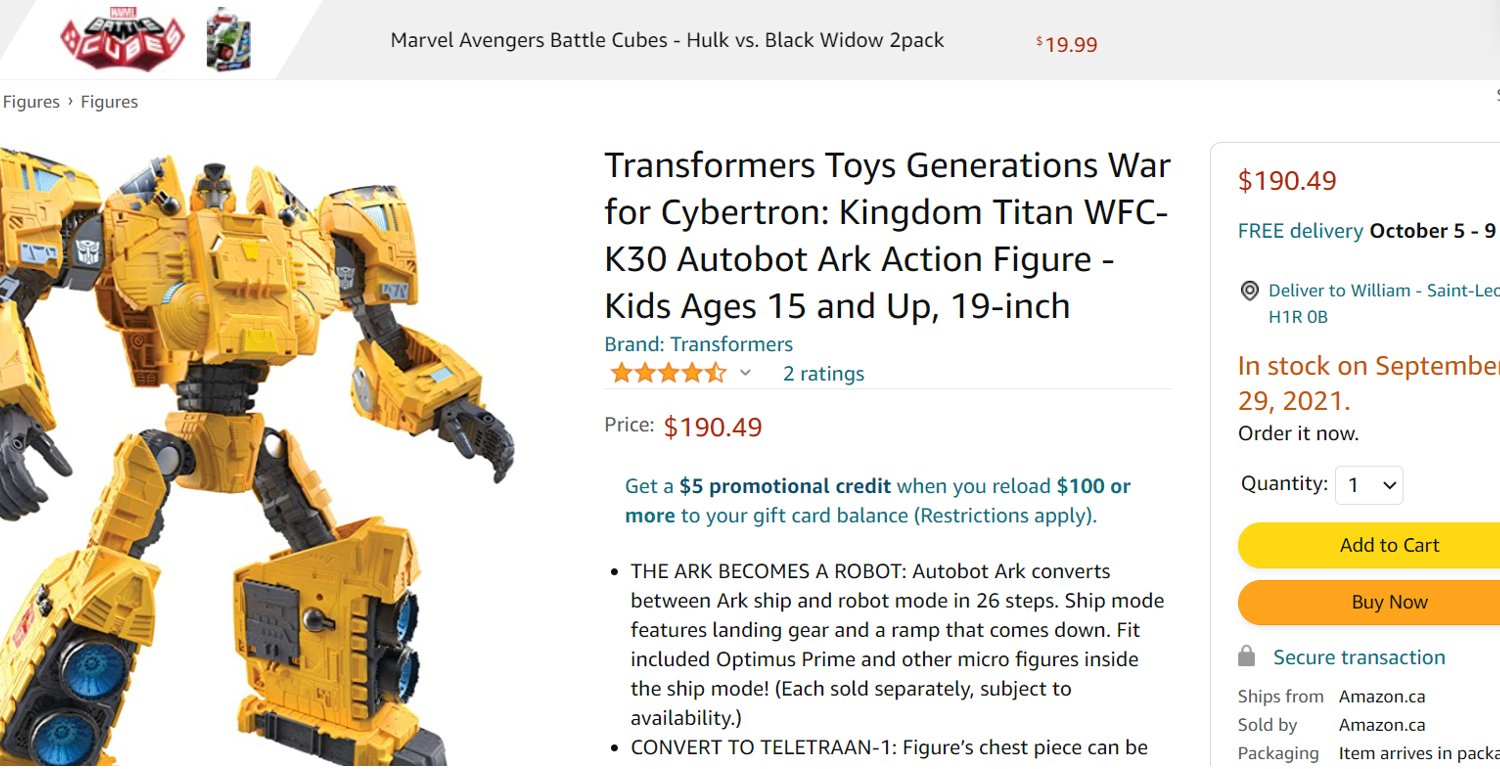 New Transformers Sightings in Canada + Autobot Ark for 190 CAD on Amazon