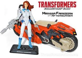 The first  mock up reveal of the TFCC exclusive MARISSA FAIREBORN and AFTERBURNER vehicle