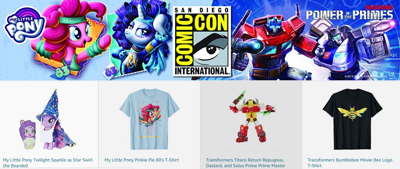 Hasbro Partners with Amazon for 2018 SDCC Store