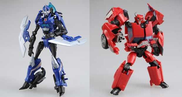TakaraTomy Website Updated with New Stock Images of Transformers Prime "First Edition" Arcee & Cliffjumper