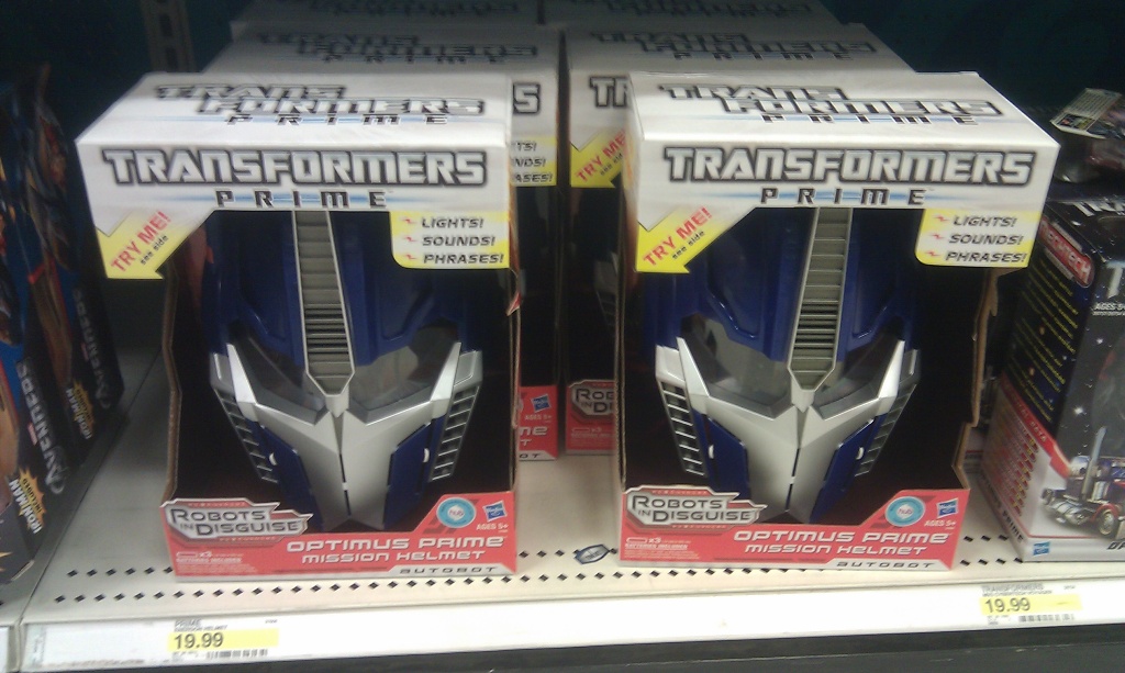 Transformers Prime "Robots in Disguise" Optimus Prime Mission Helmet Sighted at Retail