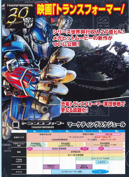 Official Takara Tomy Age of Extinction Products Catalog