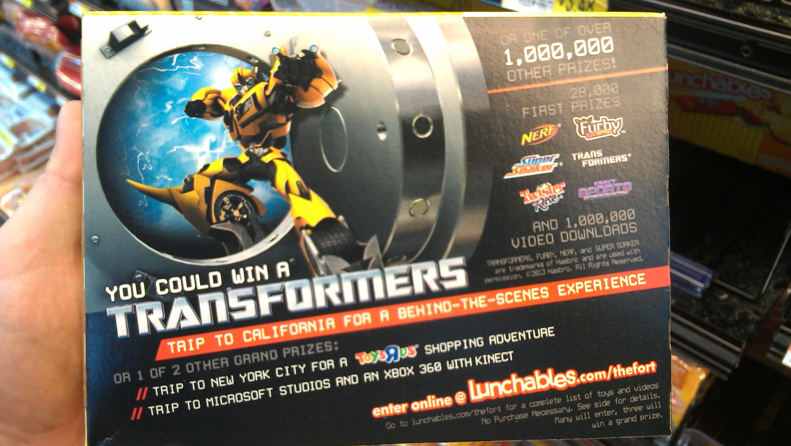 Transformers Lunchables Contest