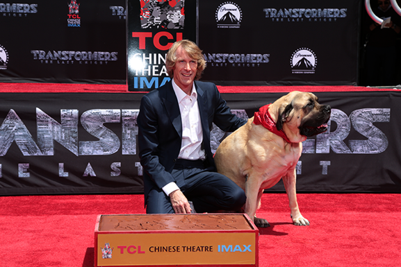 Images of Michael Bay Being Honored with Hand and Footprint Ceremony by TCL Chinese Theatre IMAX