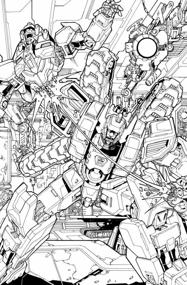 Transformers: More Than Meets The Eye Ongoing #5 Line Art with Artist Commentary