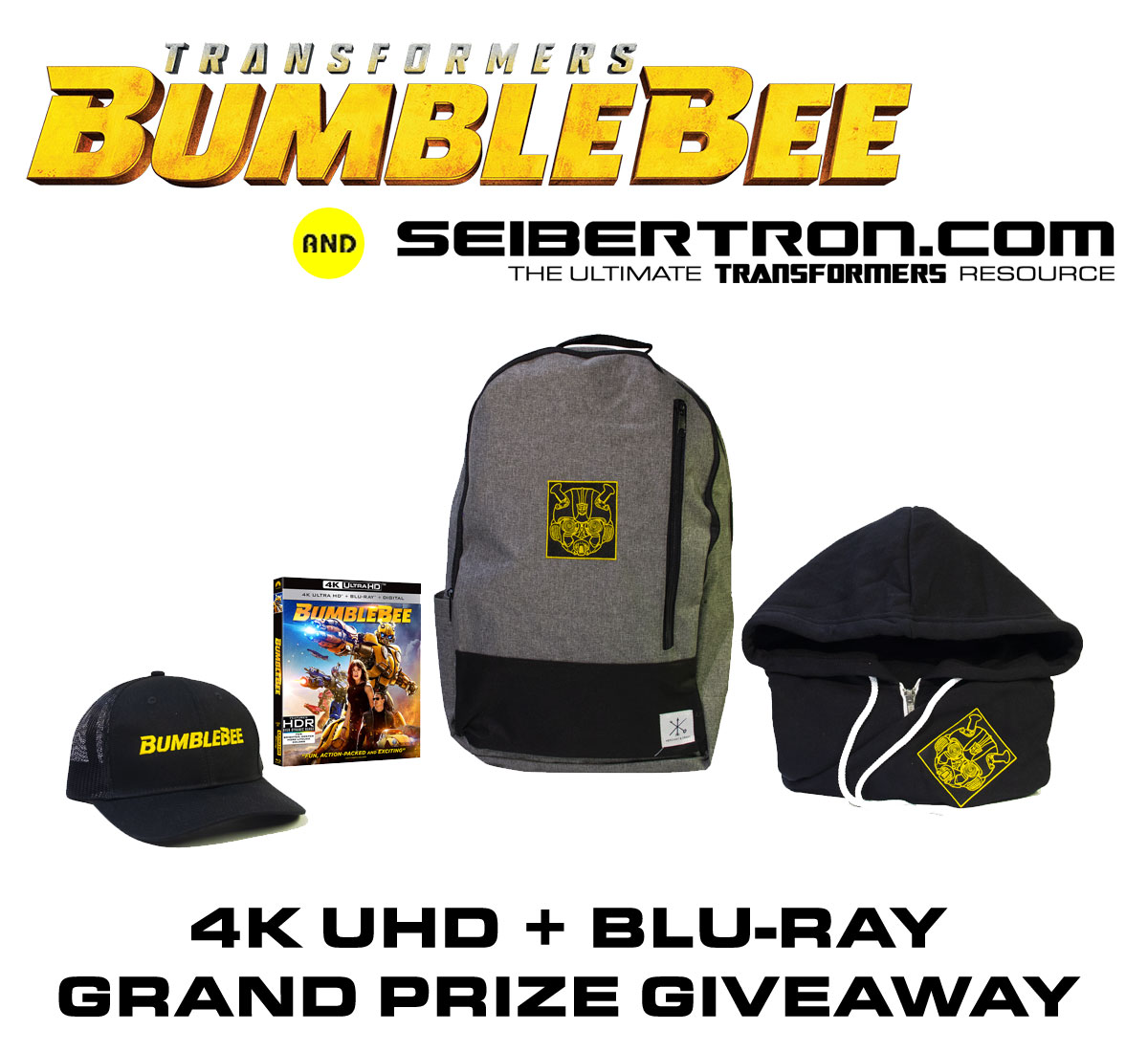 Bumblebee 4K UHD + Blu-Ray Grand Prize Contest from Paramount Home Media and Seibertron.com