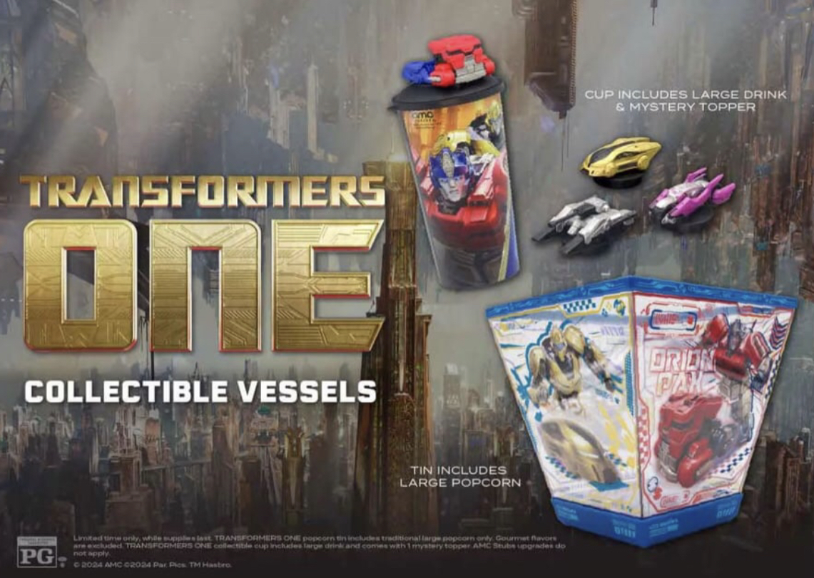 AMC Reveals Transformers One Popcorn Bucket and the Transforming One is now MIA