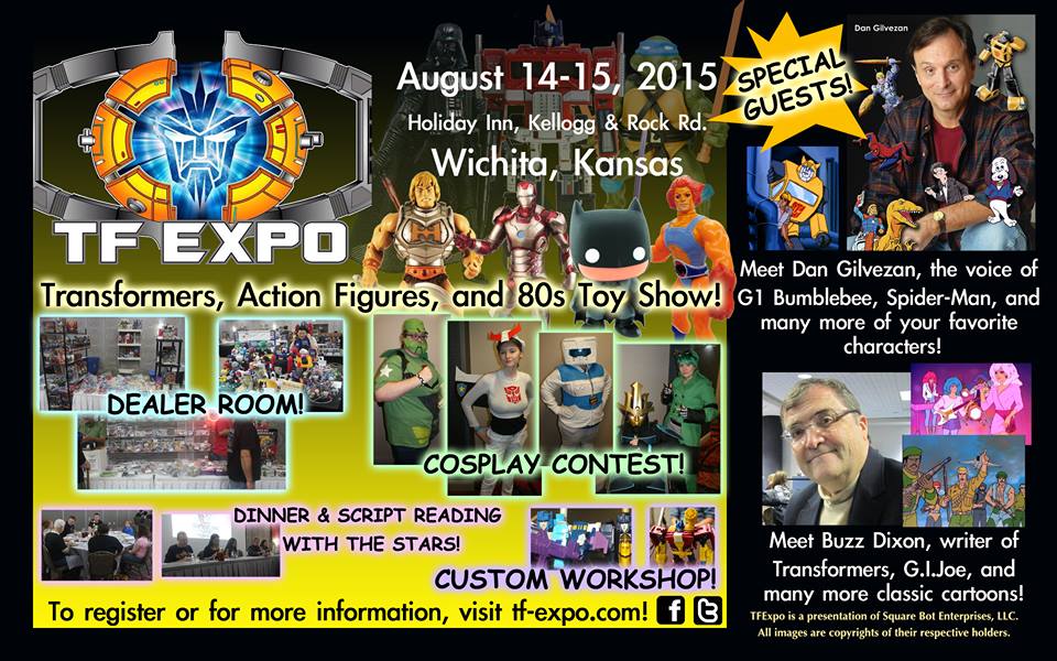 TF Expo 2015: August 14 and 15 in Wichita, KS, Registration Open, Dan Gilvezan and Buzz Dixon Guests