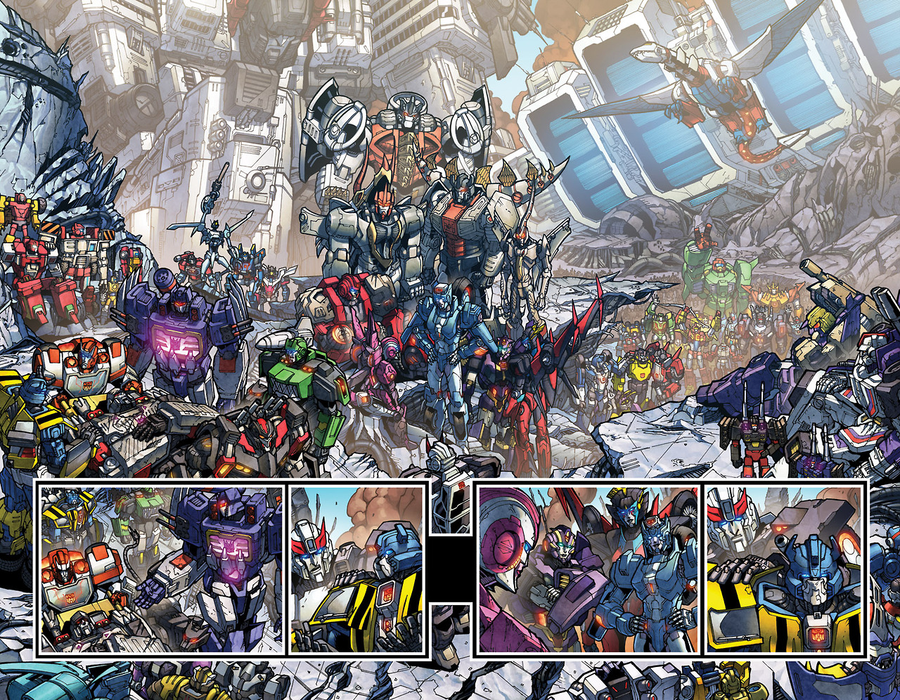 IDW Transformers: More than Meets the Eye #27 (DC 10) Double Spread Decoded