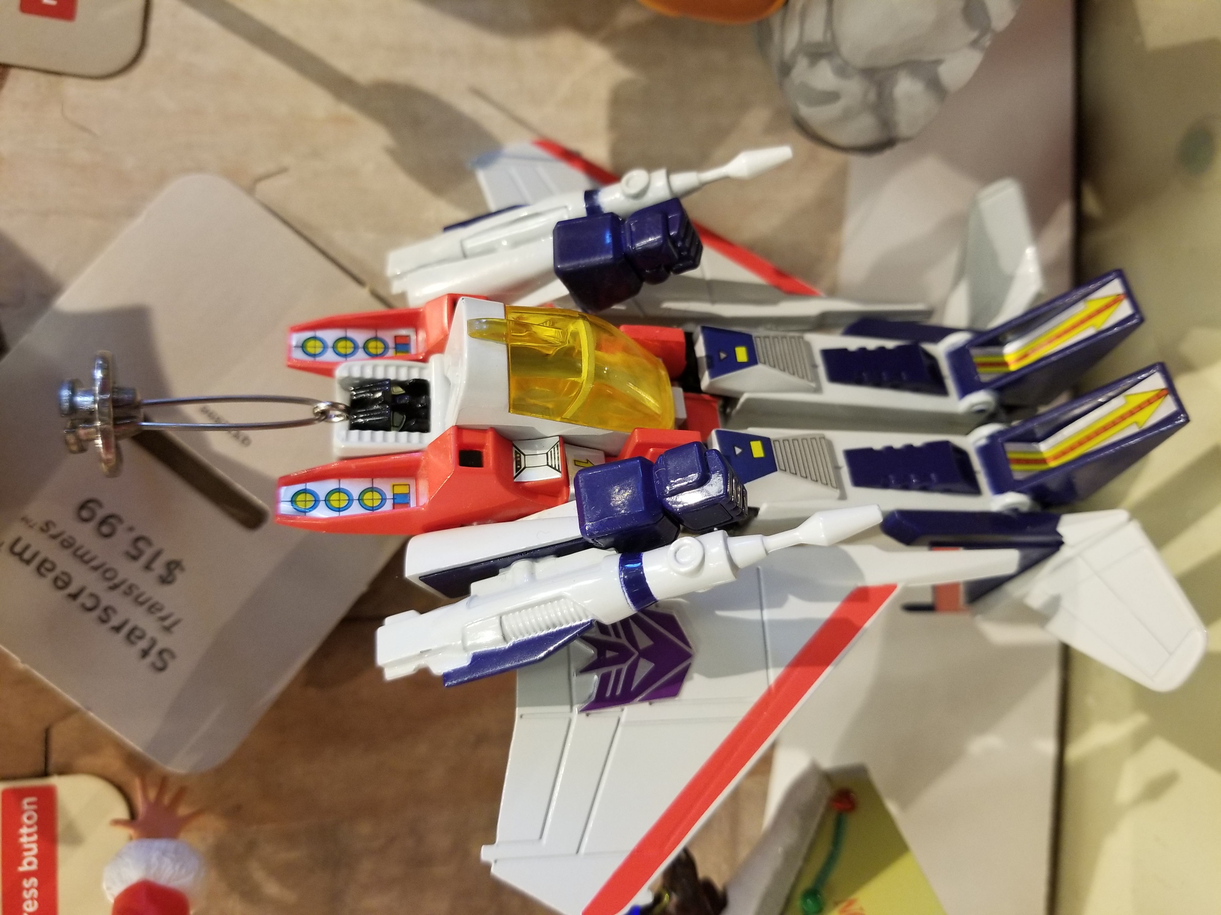 In Hand Images of Transformers Hallmark Generation One Starscream Ornament, New Optimus Prime Stocking Ornament Found