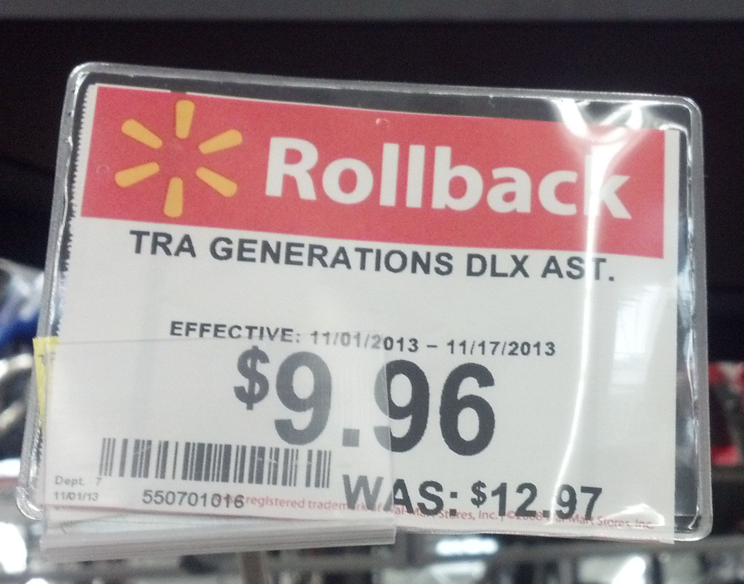 Transformers Deluxe Rollback at Wal-Mart