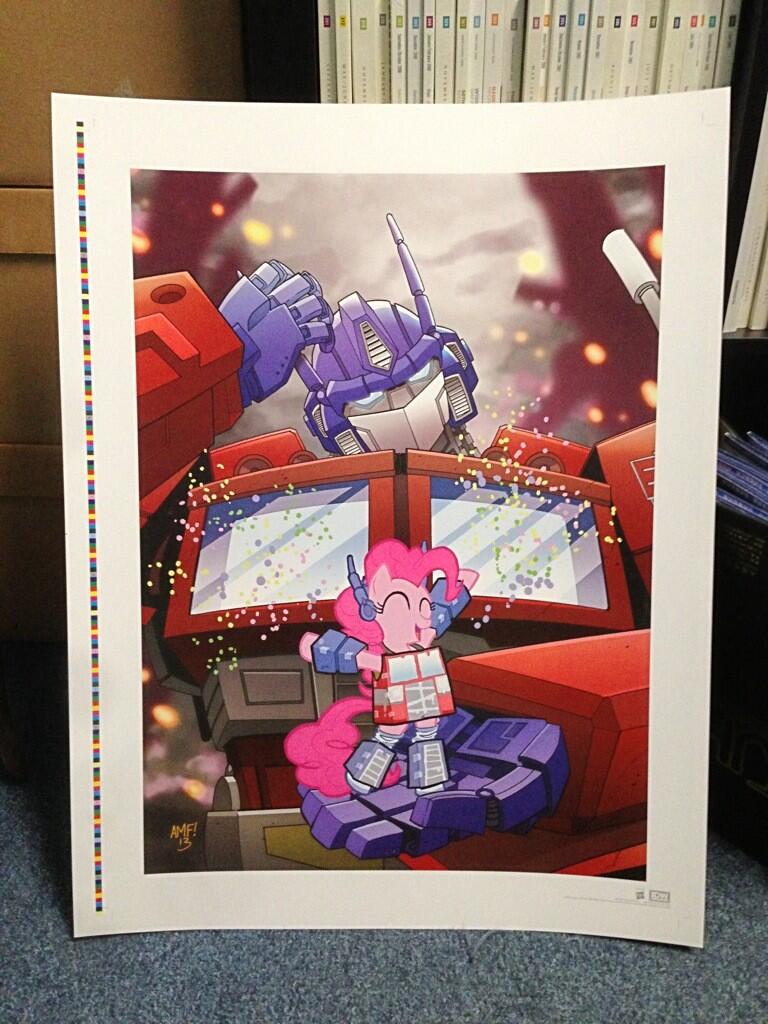 IDW Limited BotCon 2013 Lithograph  - Transformers and My Little Pony