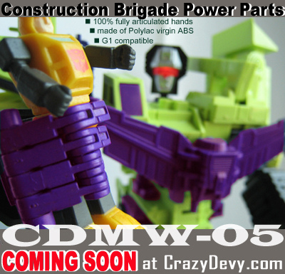 CrazyDevy.com CDMW-05 Add-On Hands for G1 Devastator